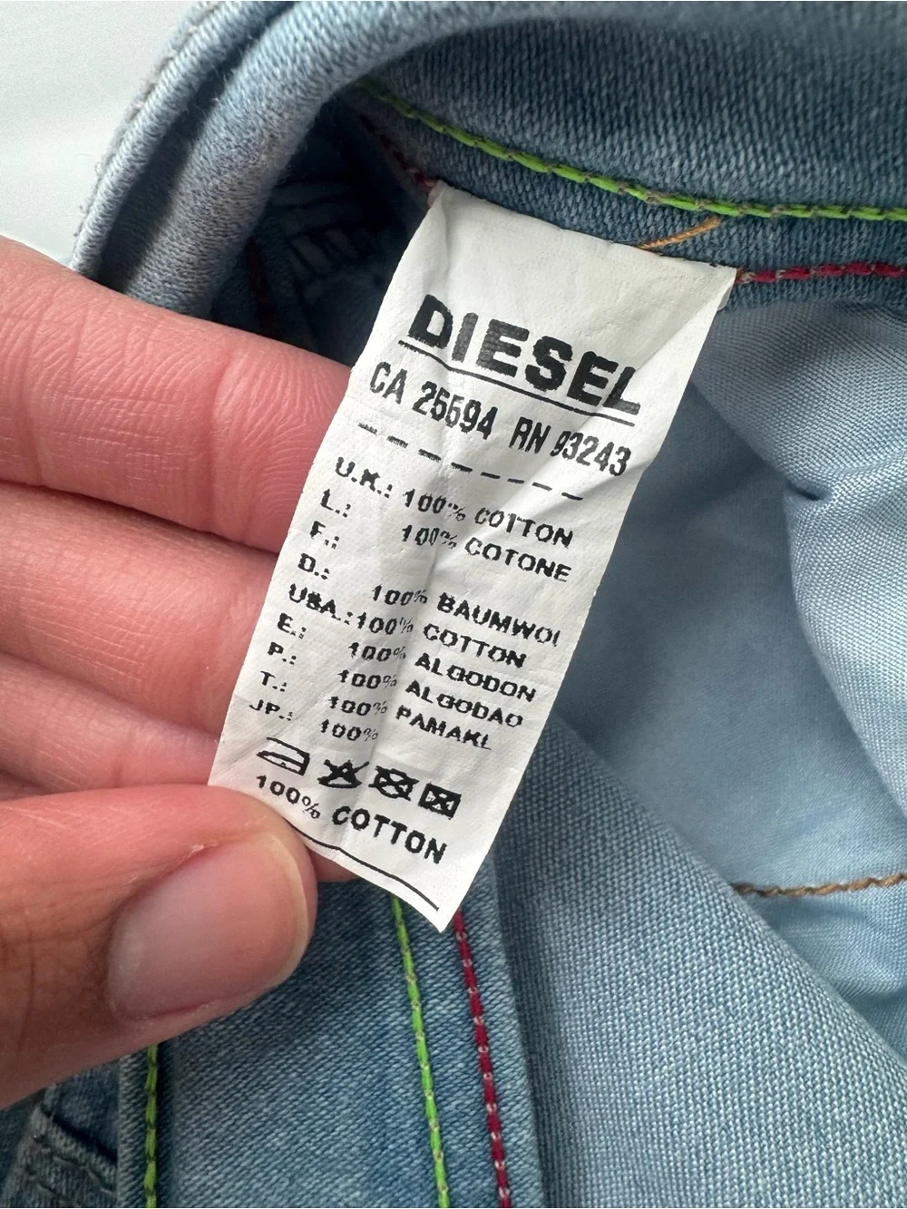 Diesel Light Blue Denim Jeans Straight Fit Cotton 38